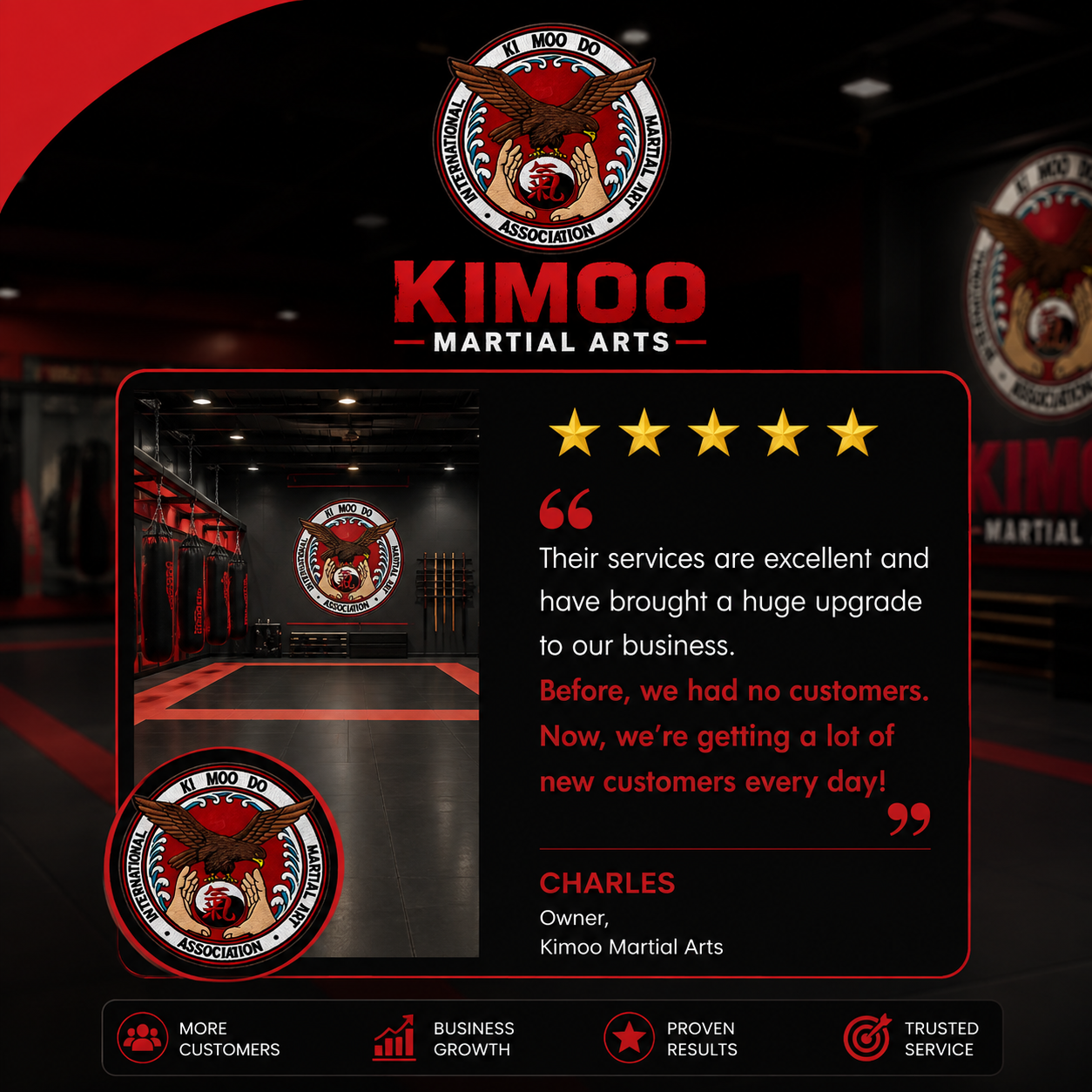 Kimoo Martial Arts testimonial